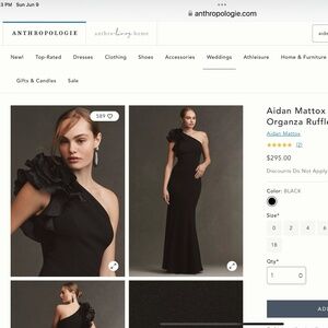 Aidan Mattox one shoulder gown